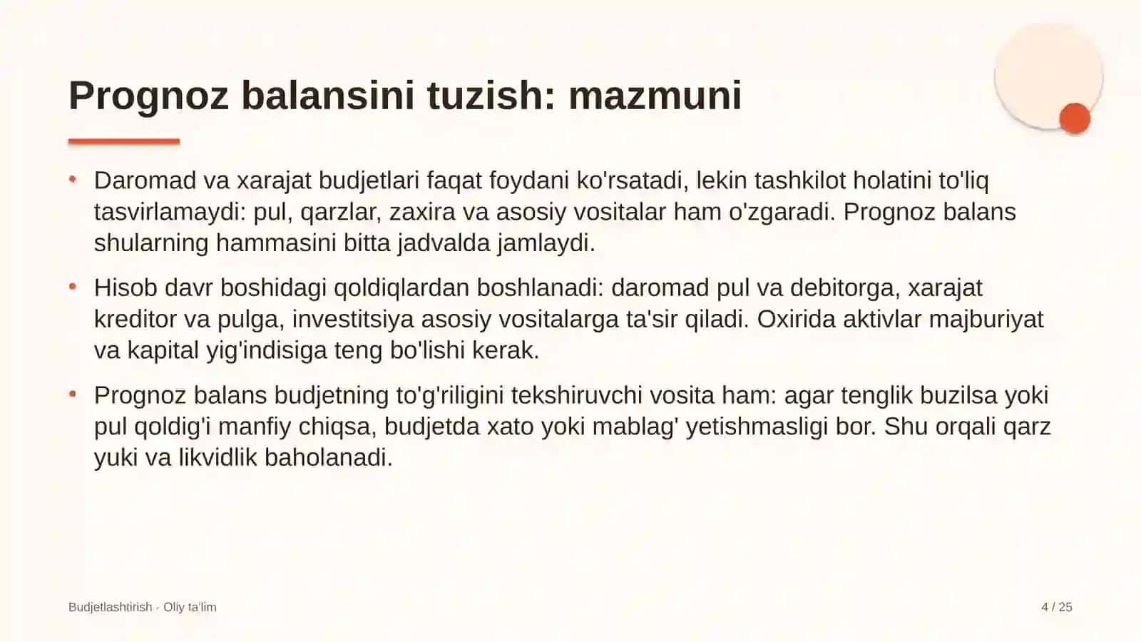 Hosting provayderlarida prognoz balansini tuzish 4