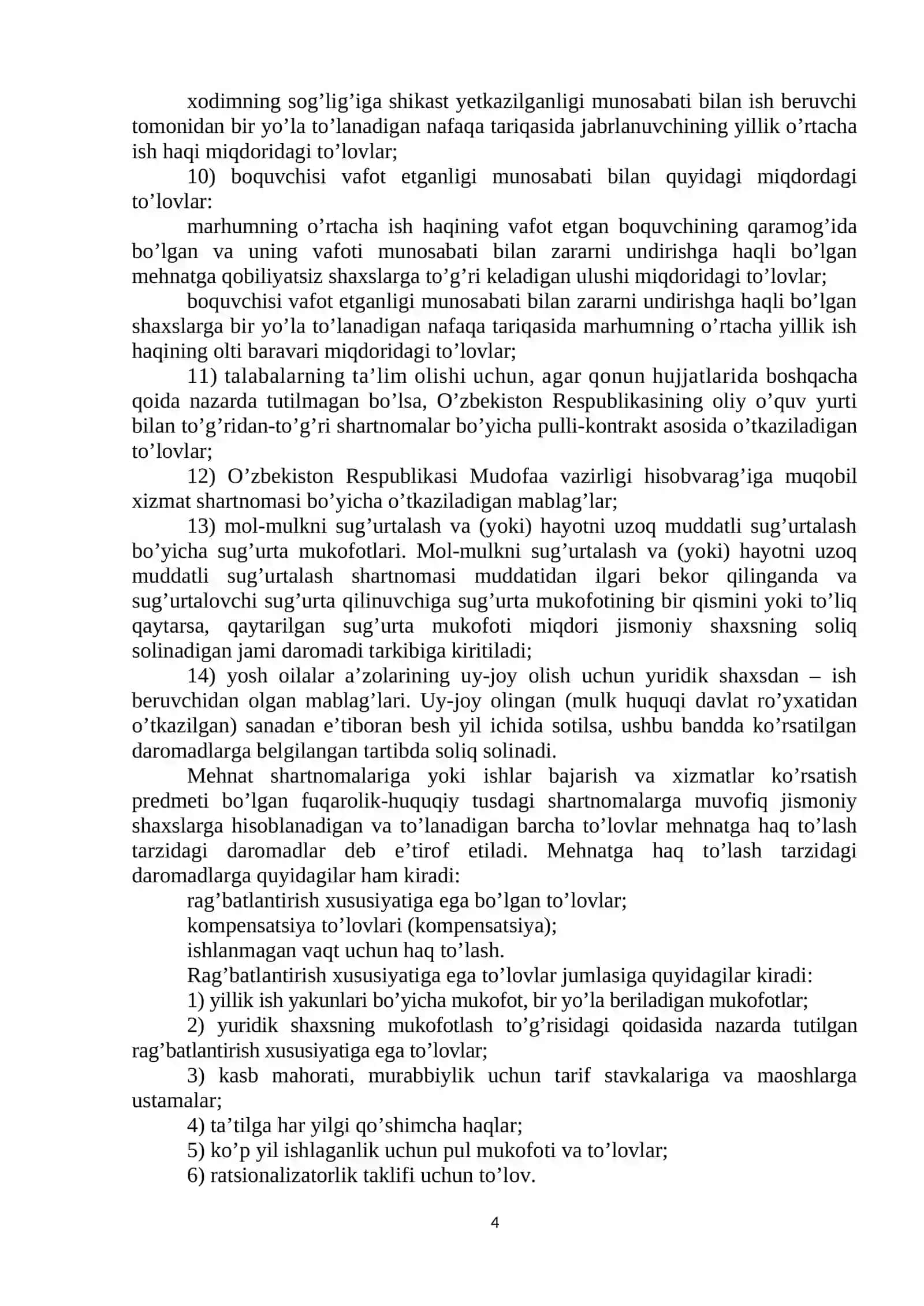 Jismoniy shaxslarning daromadi va mol-mulkini soliqqa tortish 4
