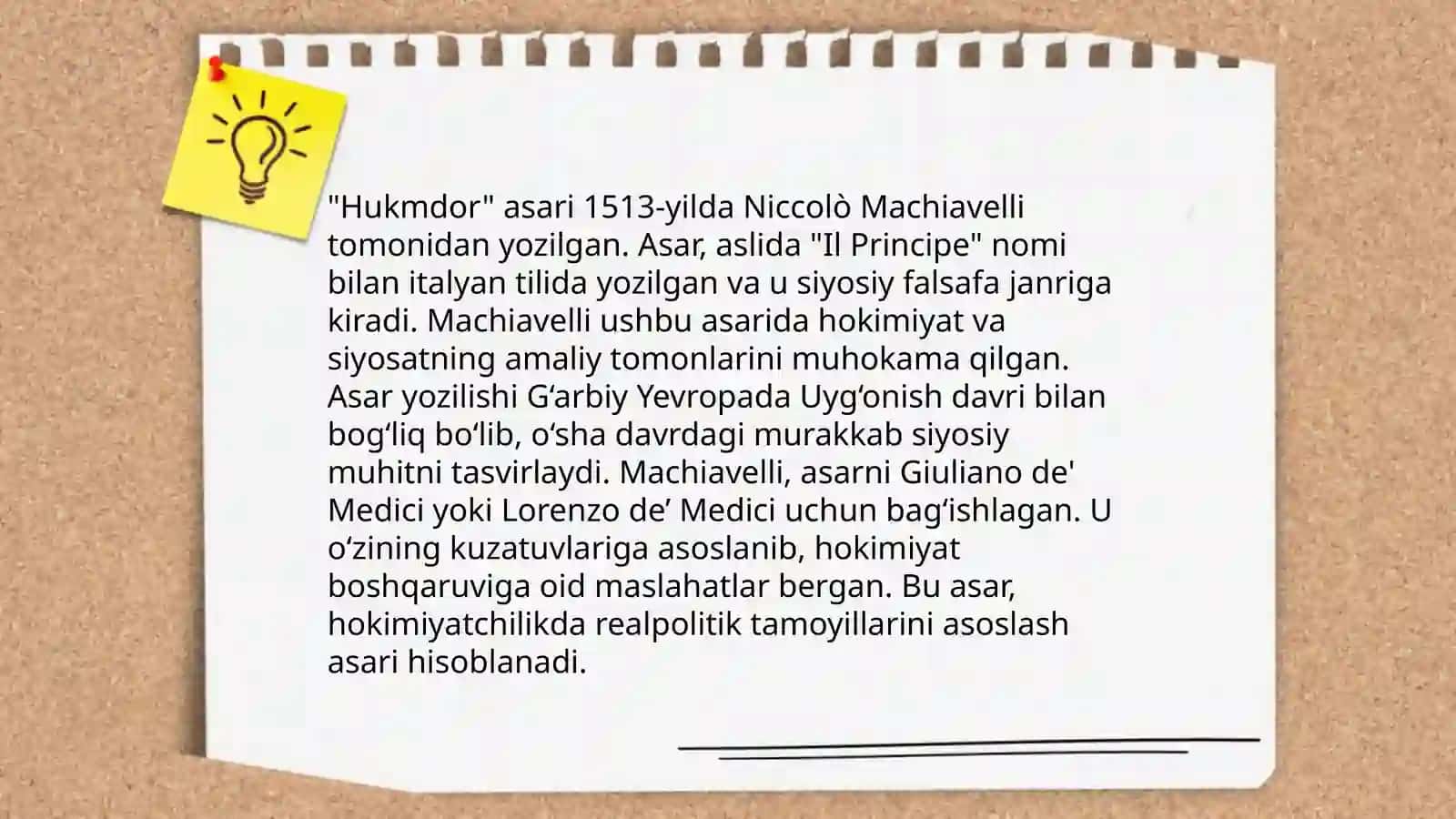 Makiavelli Hukmdor asari mazmuni mohiyati va ibrat bo'la oladigan maslahatlar haqida taqdimot 4