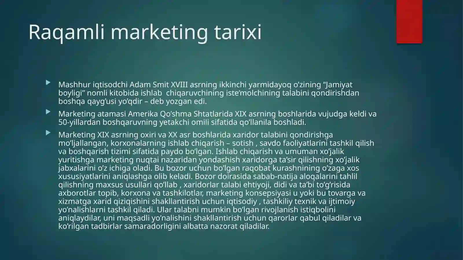 Raqamli marketing rivojlanishi va kelajagi 4
