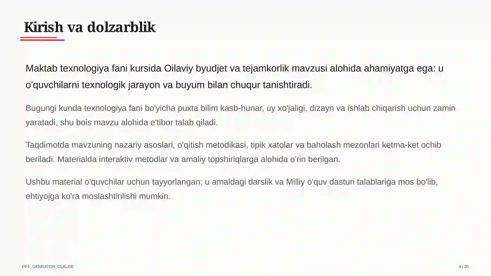 Oilaviy byudjet va tejamkorlik (9-sinf) 4