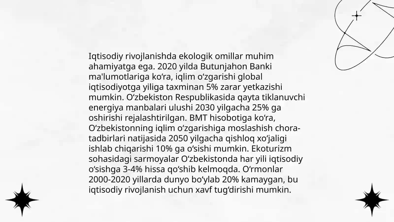 Barqaror iqtisodiy rivojlanishning mohiyati va uni ta'minlashda yashil iqtisodiyotning órni 4