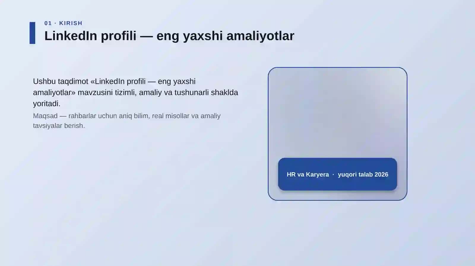 LinkedIn profili — eng yaxshi amaliyotlar 4