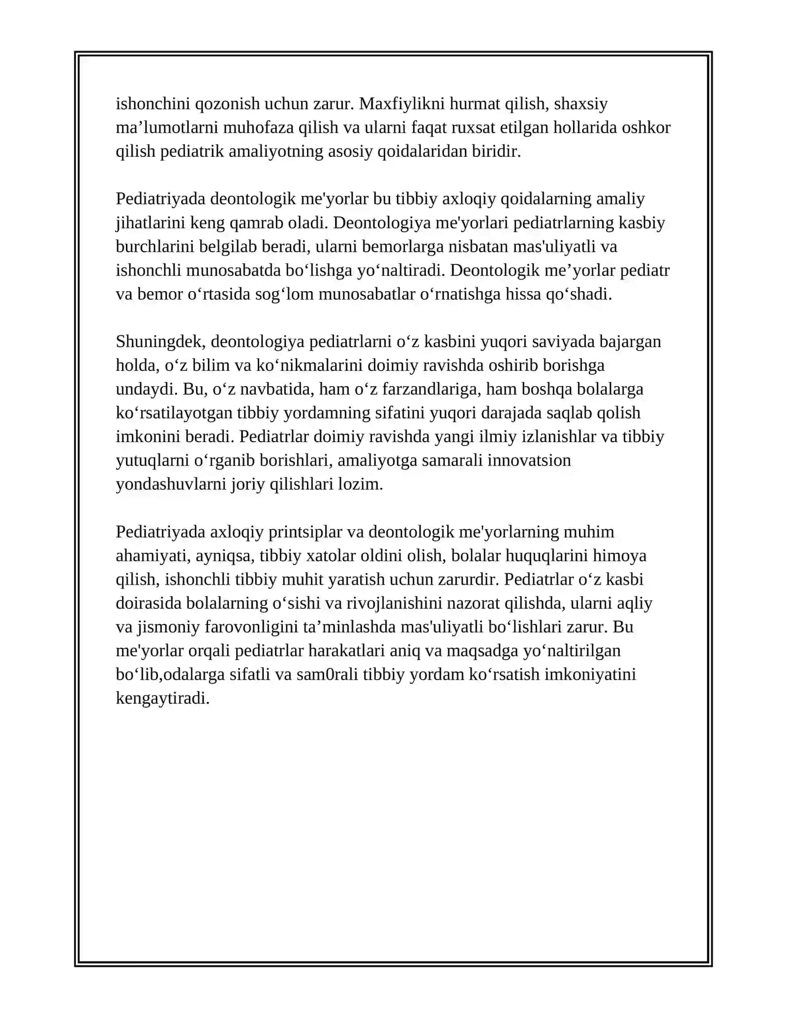 PEDIATRIYADA ETIKA VA DEONTOLOGIYA 4