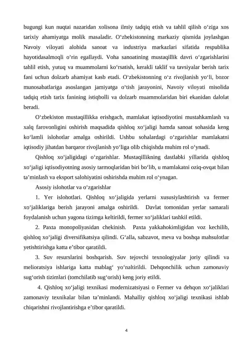Qishloq xo‘jaligida o‘zgarishlar 4
