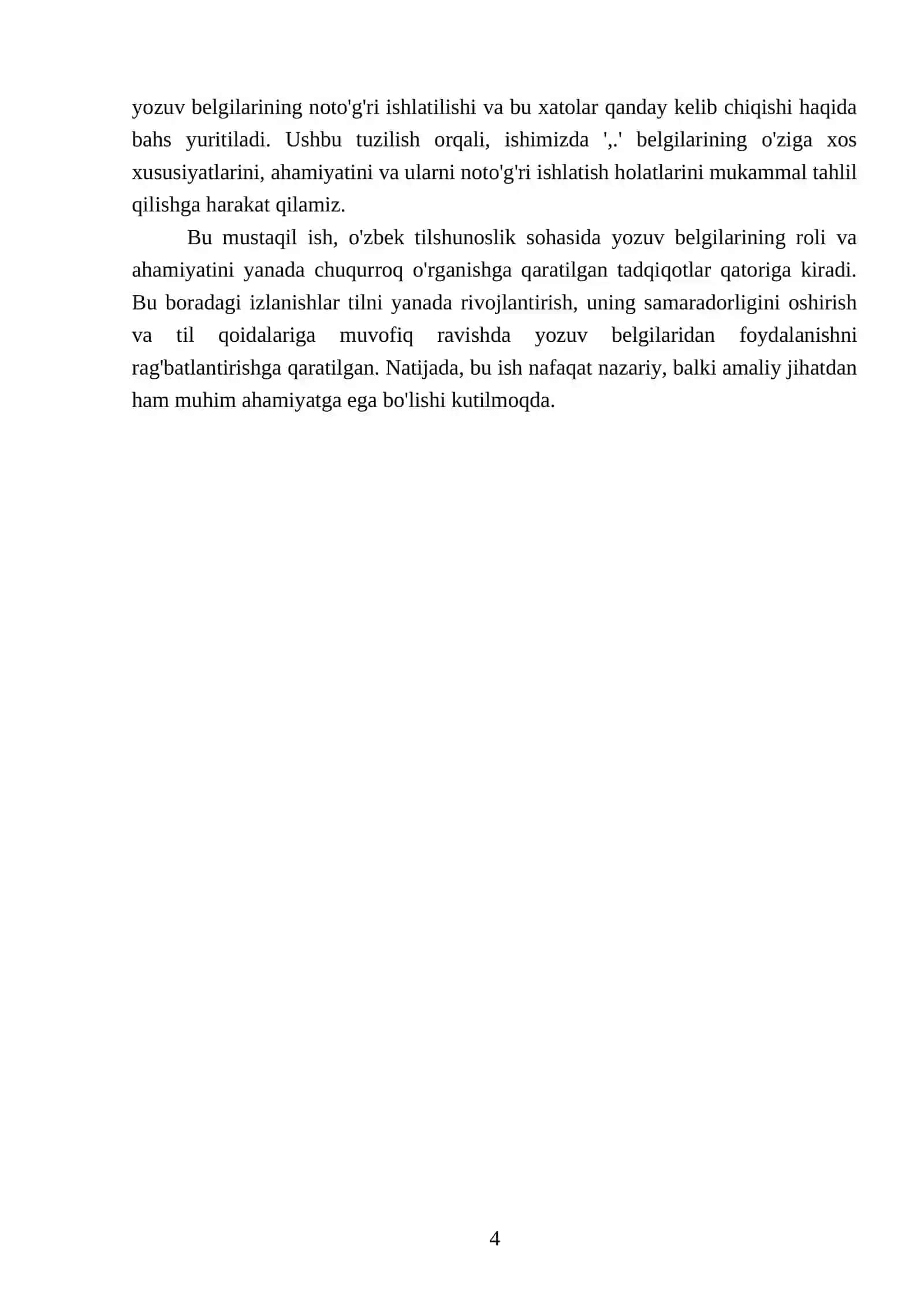 Yozuv belgilarining o'rni va ahamiyati 4
