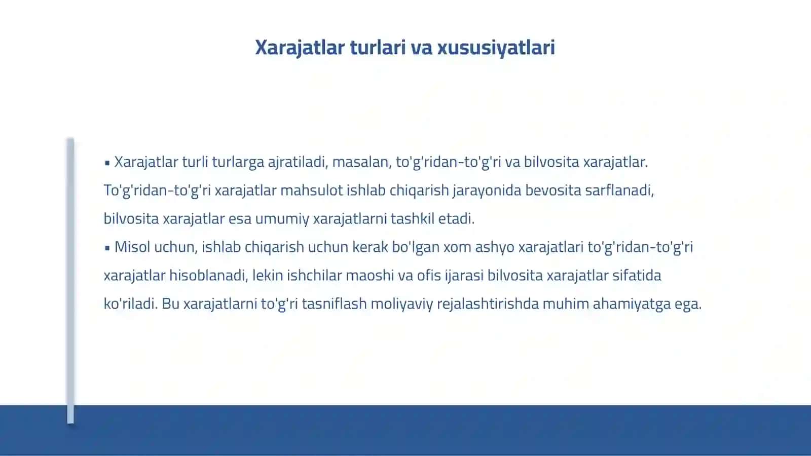 Joriy xarajatlarni aniqlash 4