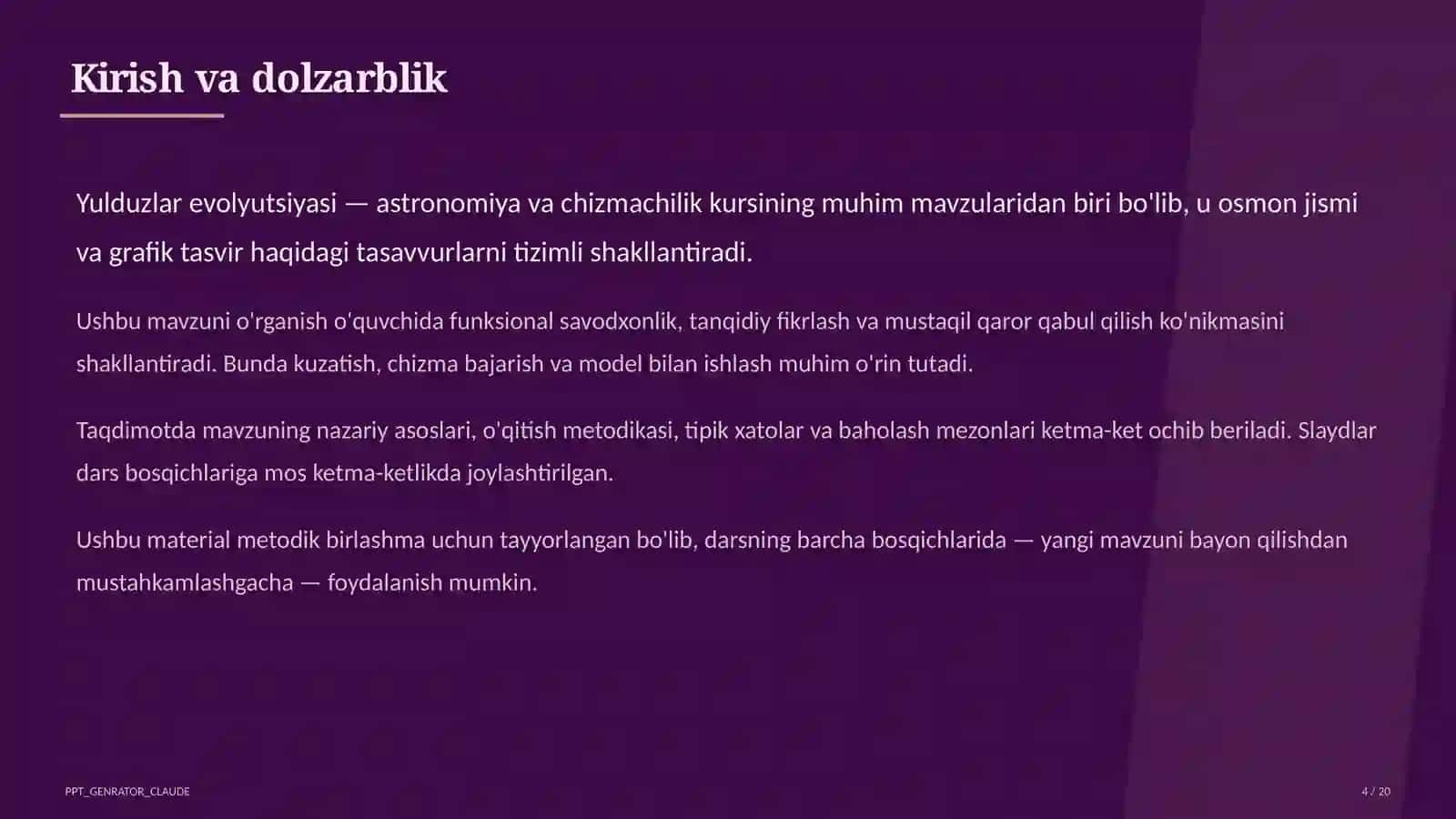 Yulduzlar evolyutsiyasi (11-sinf) 4