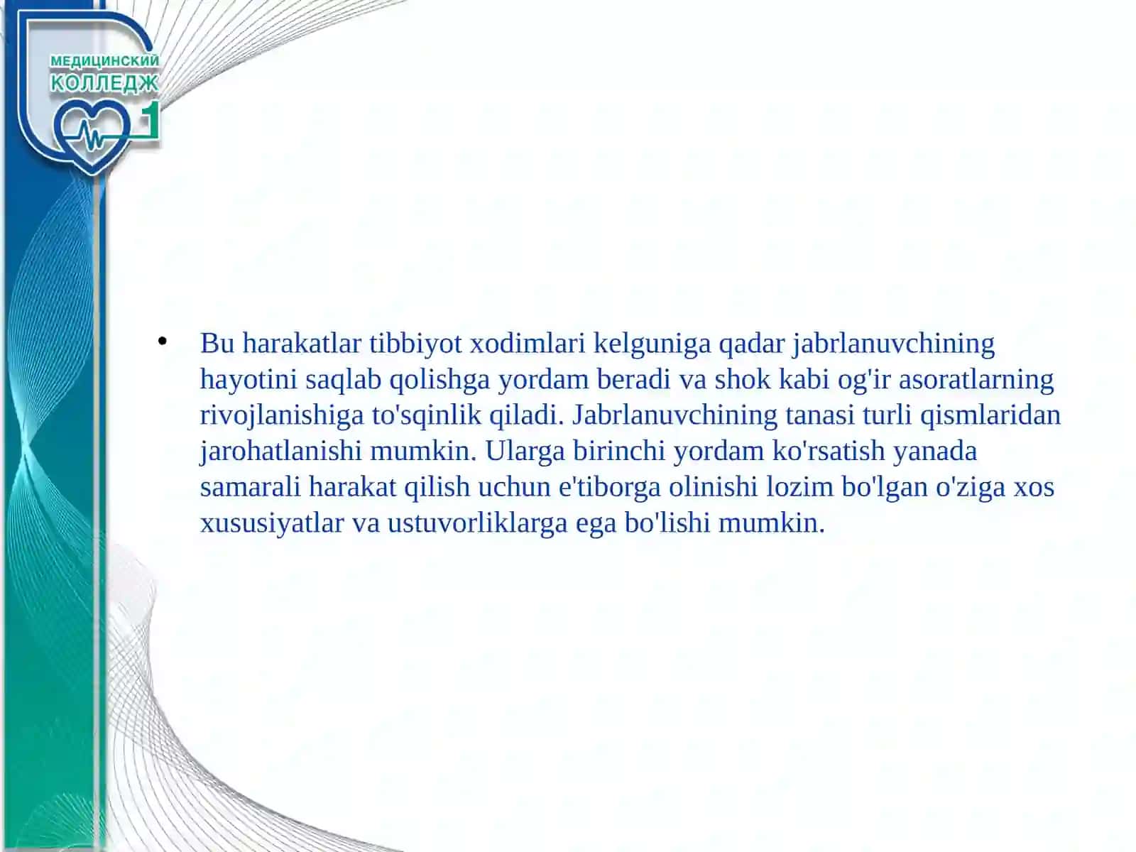 Jarohatlar va qon ketishida birinchi yordam 4