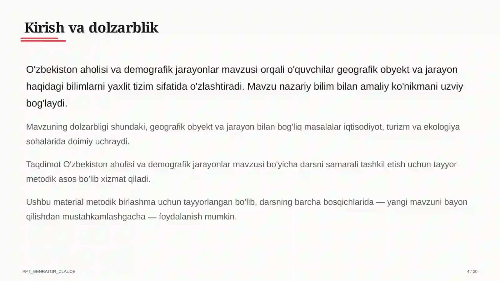 O'zbekiston aholisi va demografik jarayonlar (9-sinf) 4