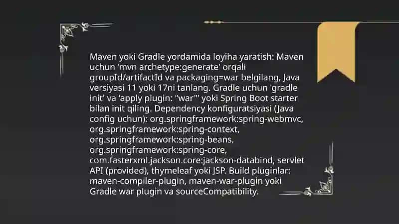 Spring MVC loyiha tayyorlash 4