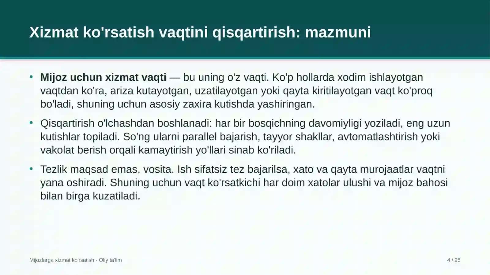 sog'liqni saqlash tizimida xizmat ko'rsatish vaqtini qisqartirish 4216 4