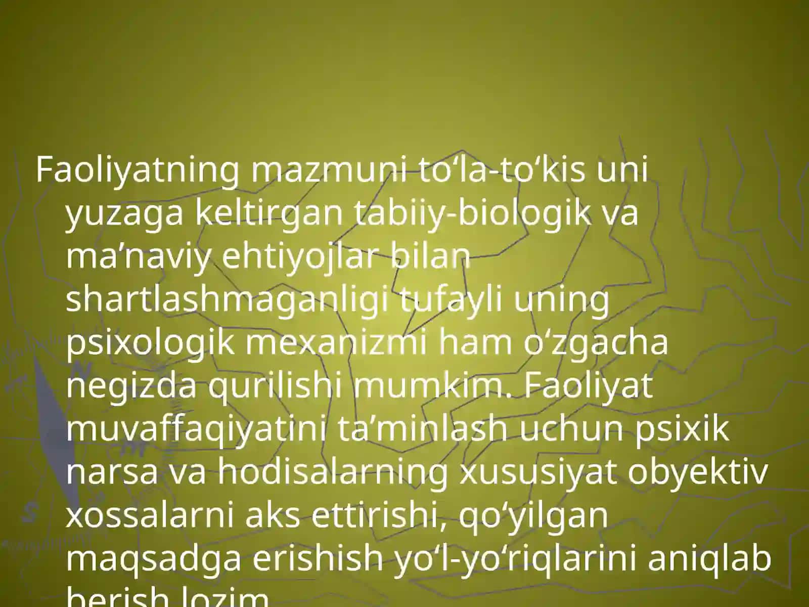 Faoliyatni o’zlashtirish va malakalarni egallash Pisixalogiya fanidan Mustaqil ishi 4