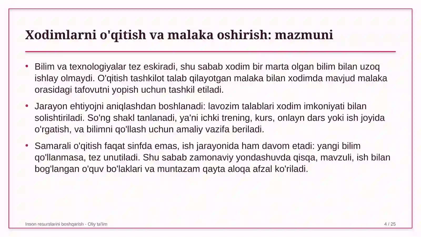 vagon ta'mirlash zavodlarida xodimlarni o'qitish va malakasini oshirish 1623 4