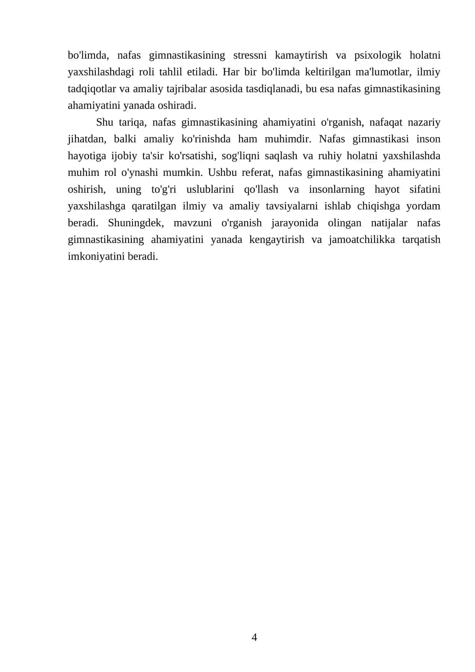 Nafas gimnastikasi ahamiyati referati 4