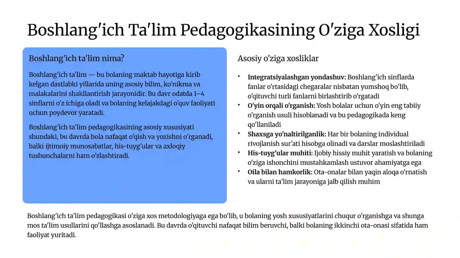 Zamonaviy Maktab O'qituvchisining Vazifalari va Boshlang'ich Ta'lim O'ziga Xosligi 4