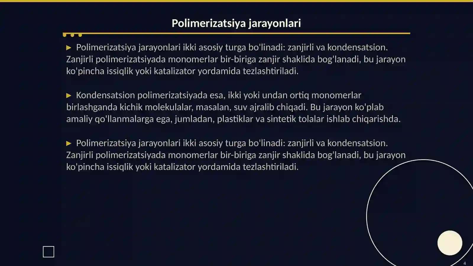 Makromalekulyar reaktsiyalar va ularning turlari 4