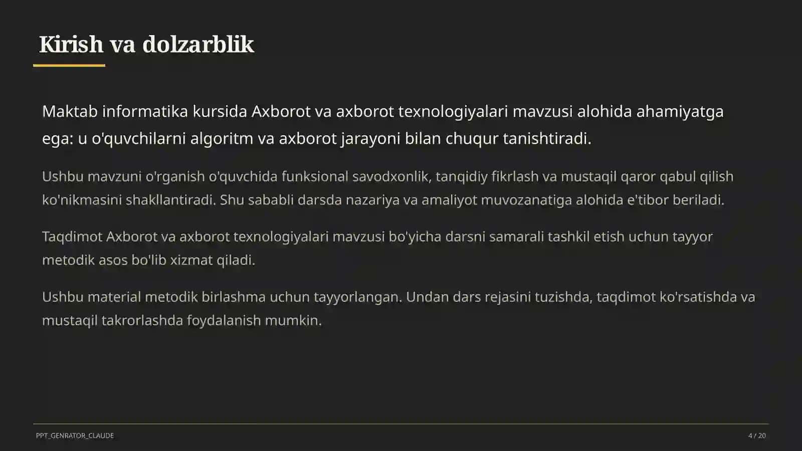 Axborot va axborot texnologiyalari (5-sinf) 4
