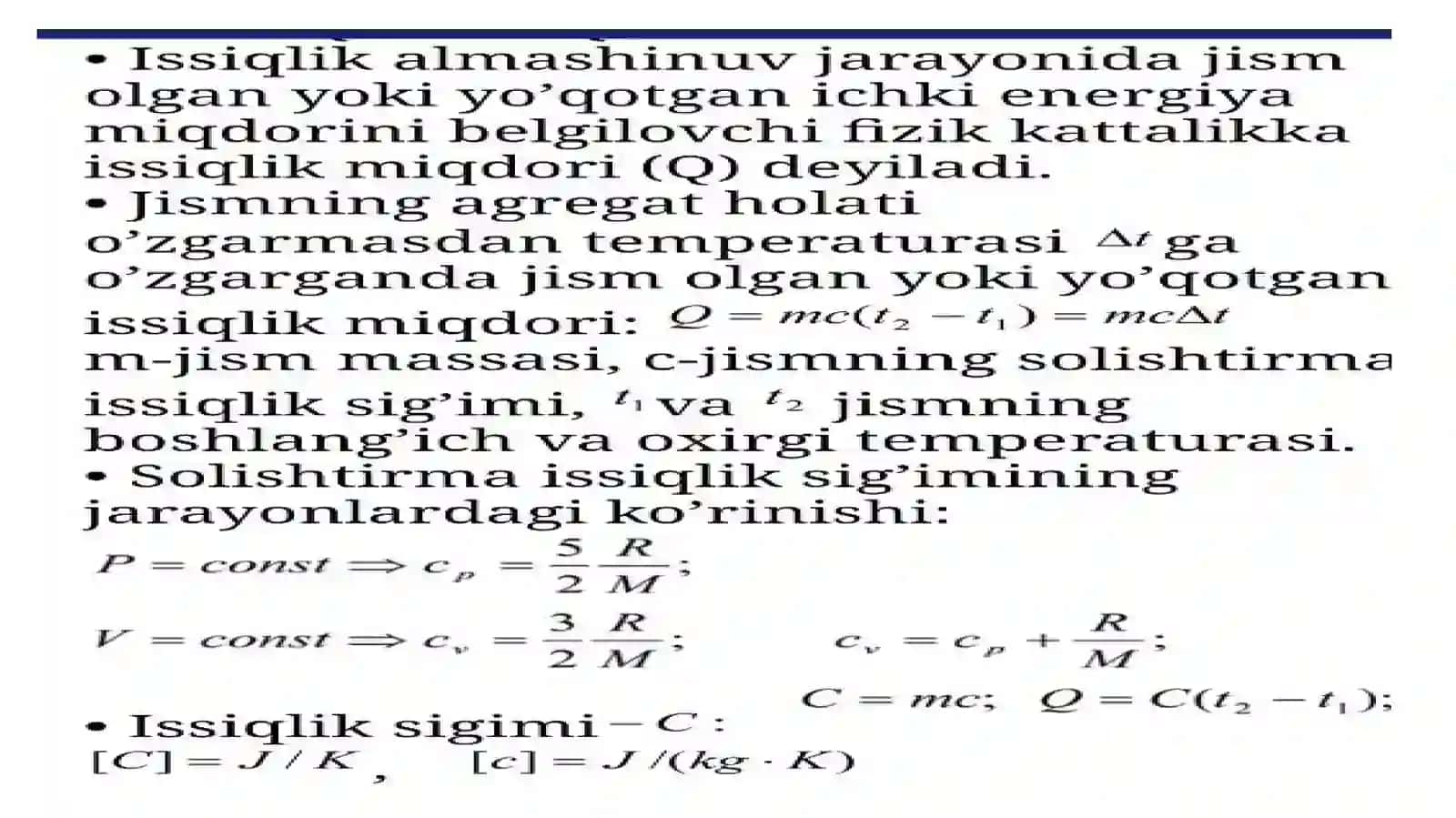 Izojarayonlarning Termodinamikani 4