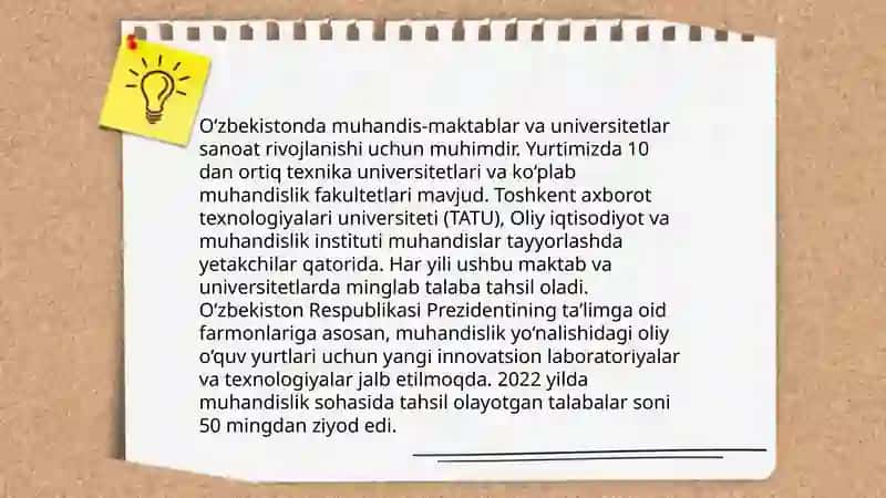 O‘zbekistonda muhandis-mutaxassislarni ko'p bosqichli tayyorlash 4