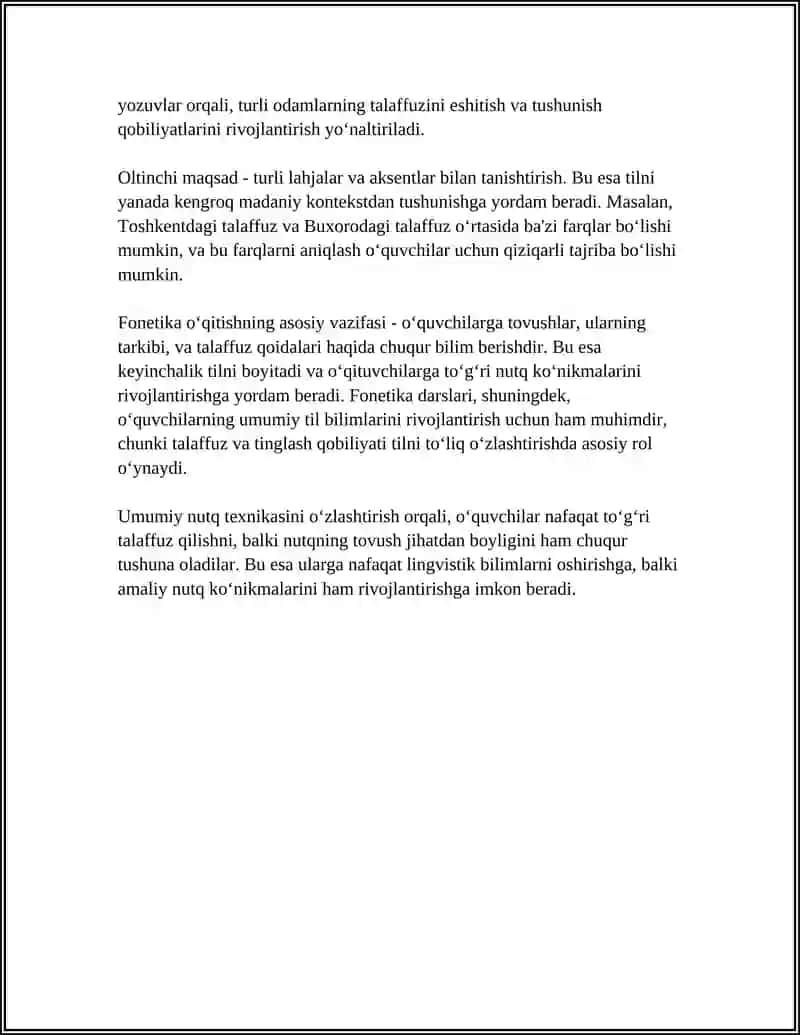 Fonetika o‘qitishning maqsadi, vazifasi va tamoyillari 4