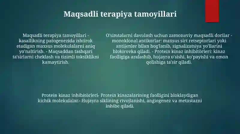 Havfli Usmalarni Davolašda Išlatilidan Zamonavij Maqsadli tayyorgarlik 4