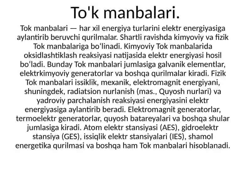 Tok manbalari 4