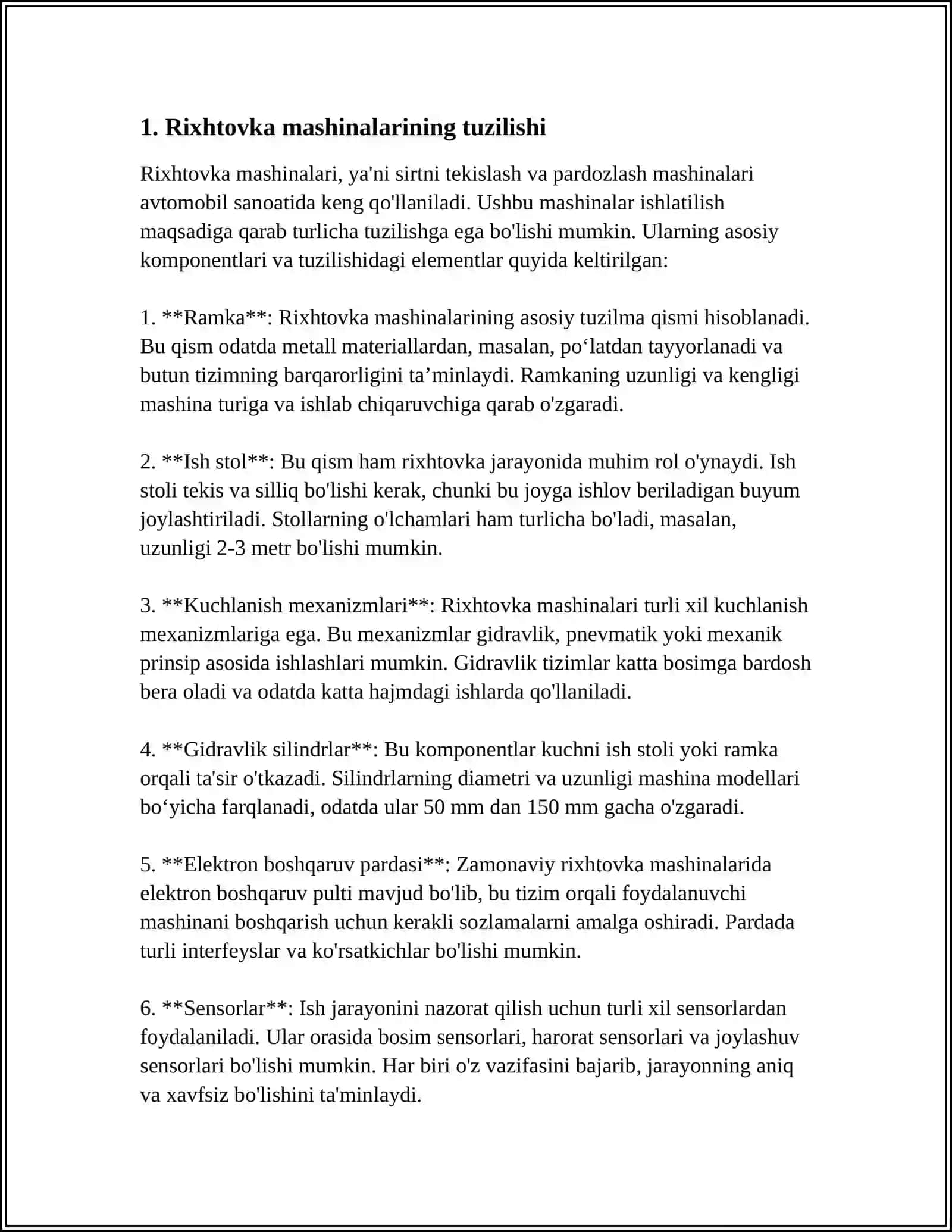 RELSLARNI TO'G'RILASH (RIXTOVKA) MASHINALARINI ISHLATISH VA TEXNIK XIZMAT KO'RSATISH ASOSLARI 4