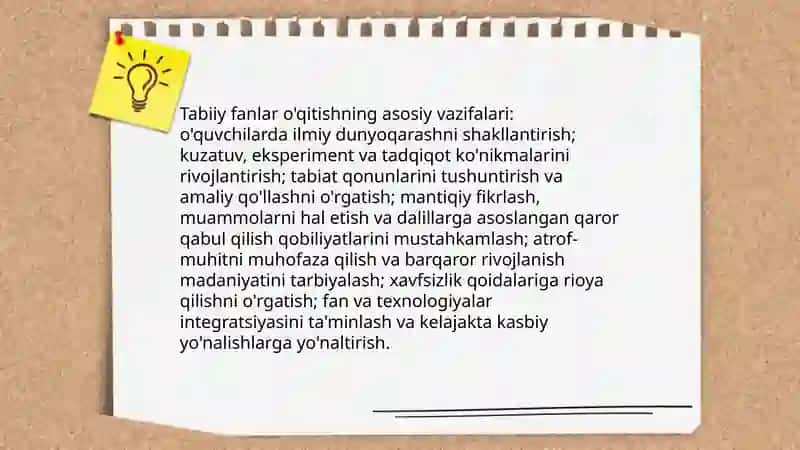 Tabiiy fanlar nazaryasi va metodikasi fanning maqsadi va vazifalari 4