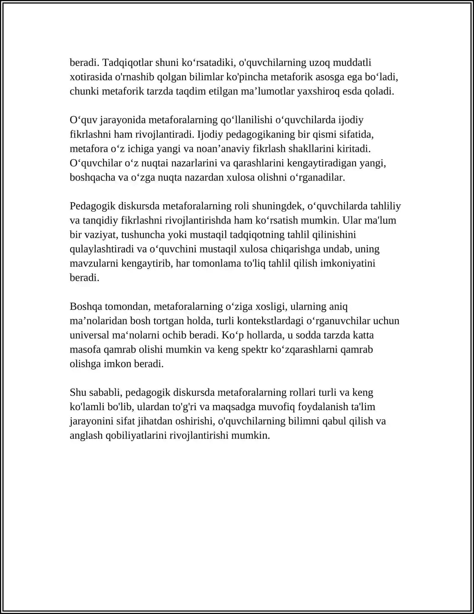 PEDAGOGIK DISKURSDA METAFORA VA OBRAZLILIK 4