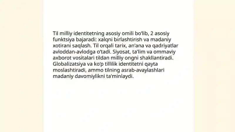 Til-millatning ko'zgusi 4