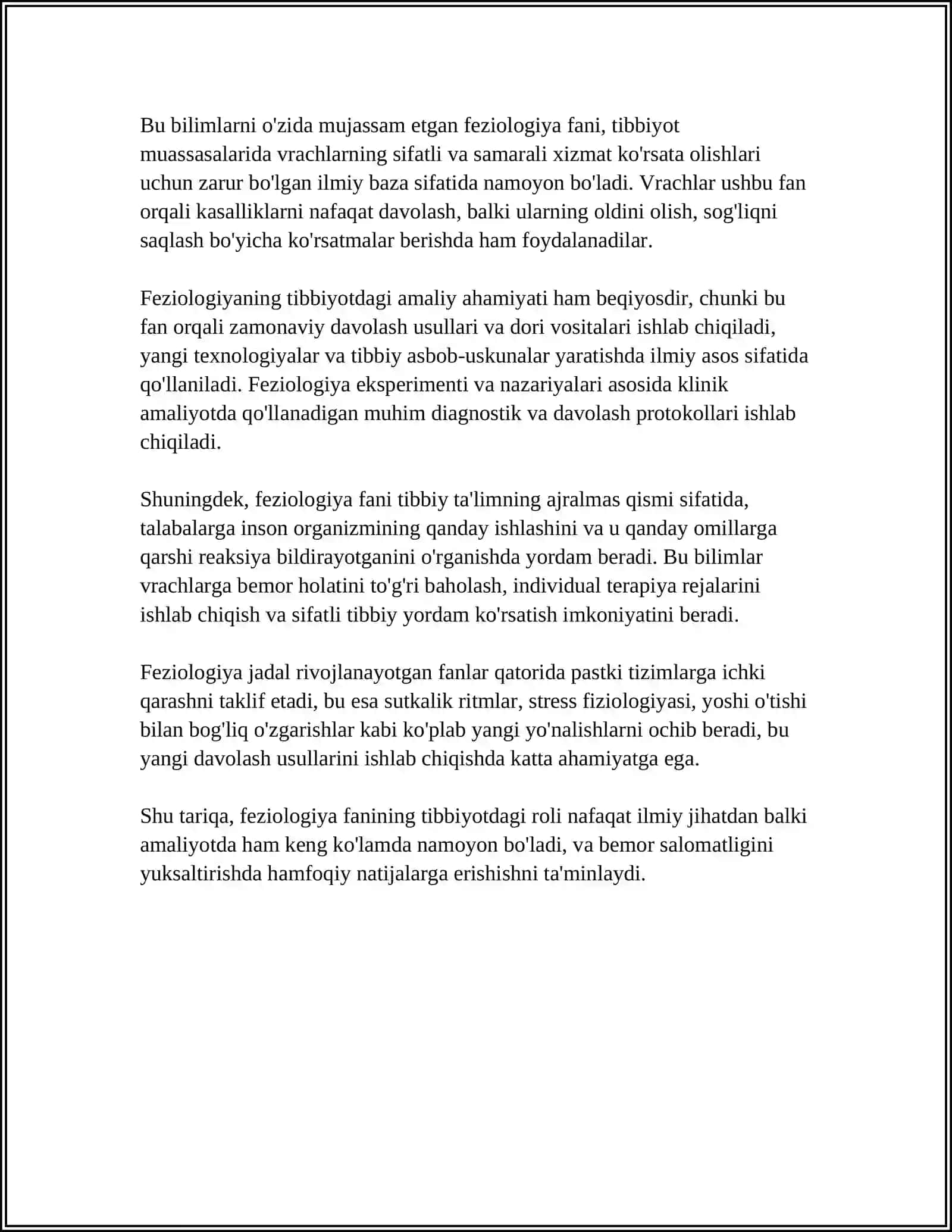 FEZIOLOGIYA FANI- MEDISINADA FUNDAMINTAL FAN SIFATIDA 4