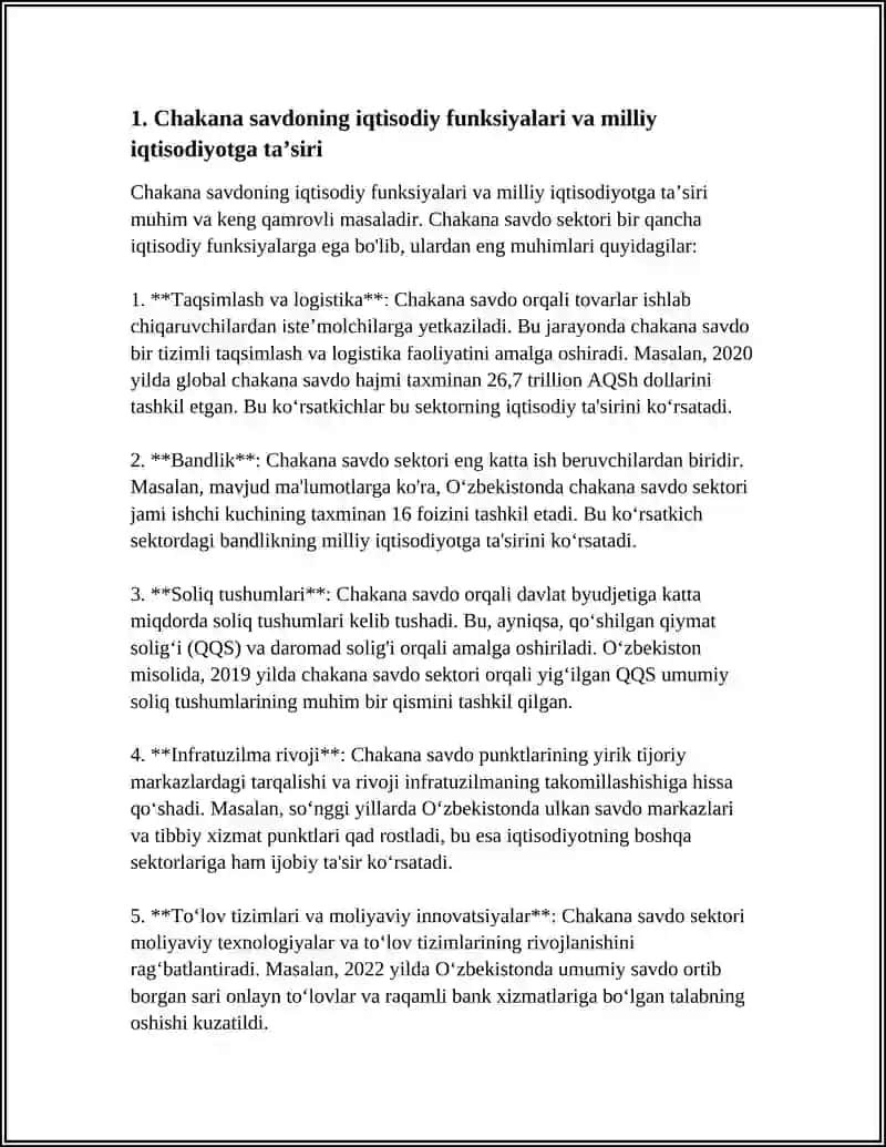 CHAKANA SAVDONING FUNKSIYALARI VA VAZIFALARI 4