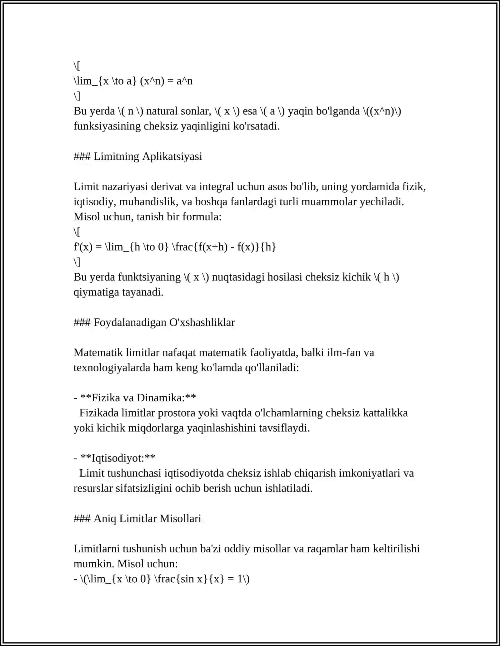 LIMIT MATEMATIKA 4
