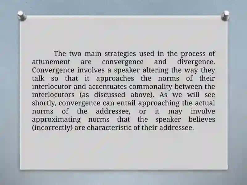 Accommodation Theory and Audience Design 4