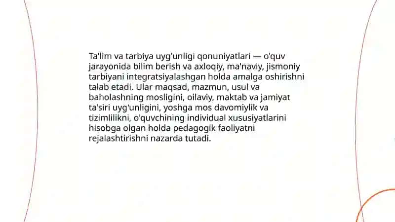 Pedagogik jarayon qonuniyatlari 4