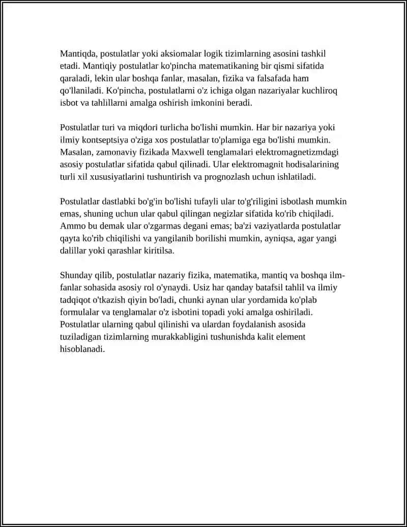 BOR POSTULATLARI 4