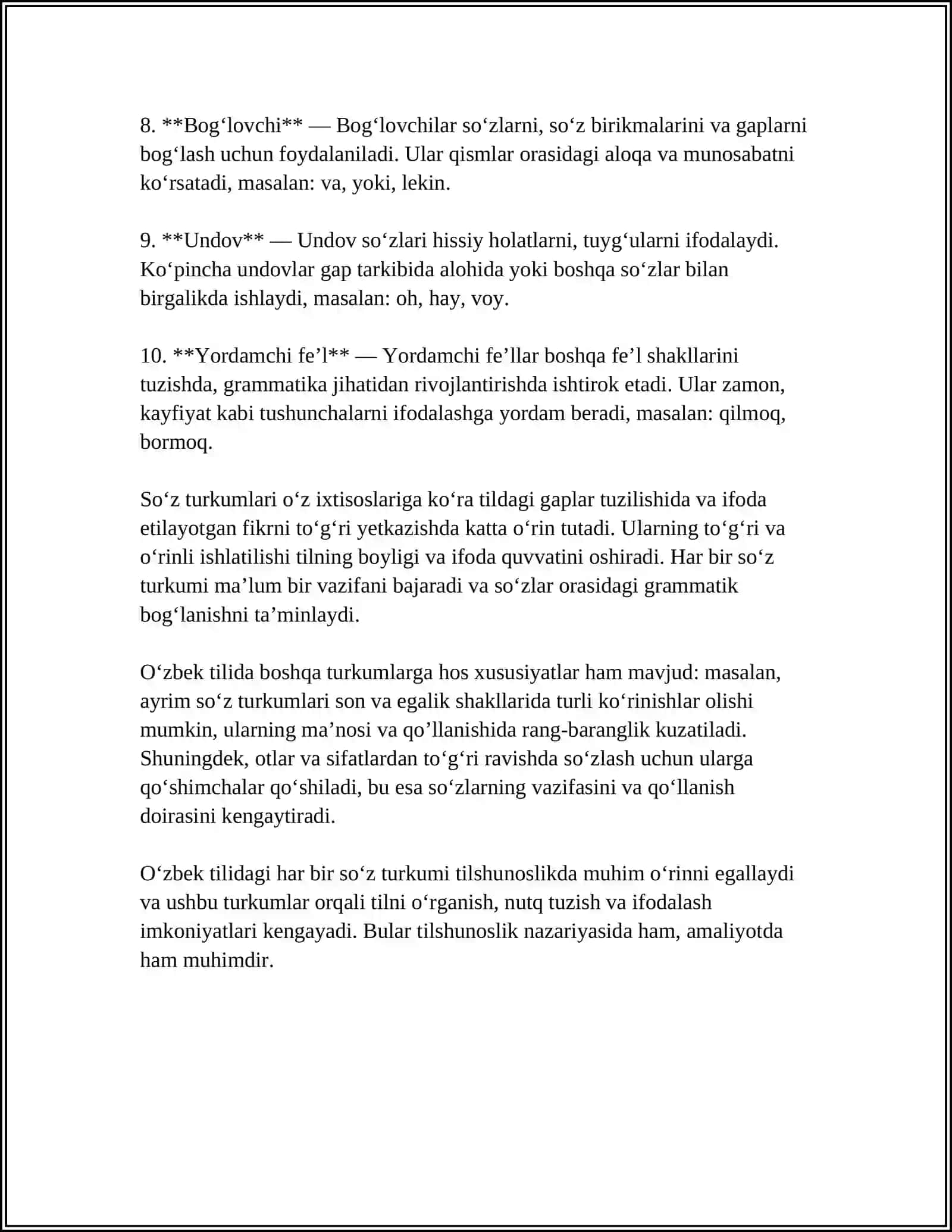 SOʻZ TURKUMLARINI OʻRGANISHDA HOSIL QILINADIGAN ORFOGRAFIK BILIMLAR 4