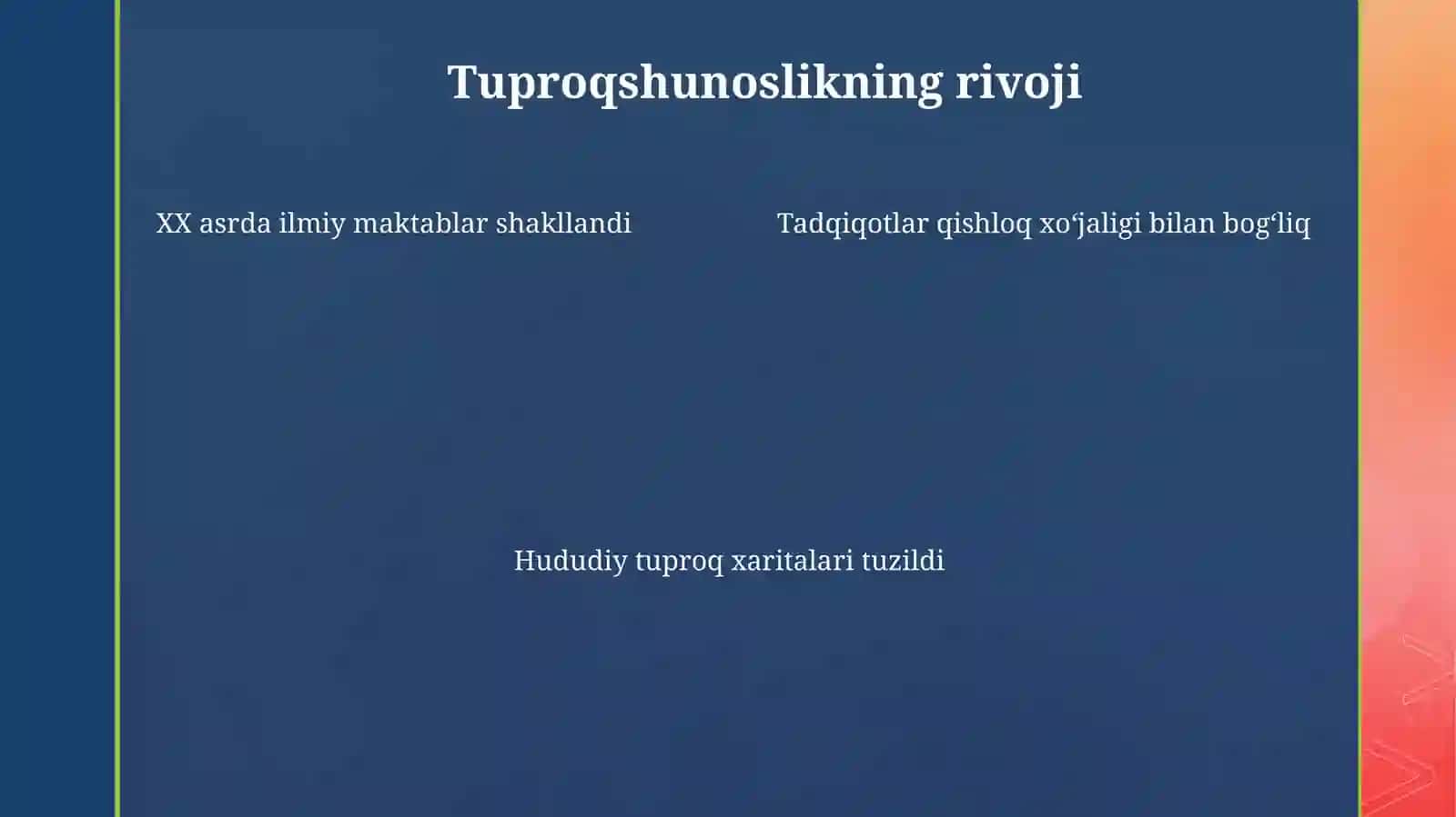 Tuproqlarni tadqiq etishda o‘zbek olimlarining hissasi 4