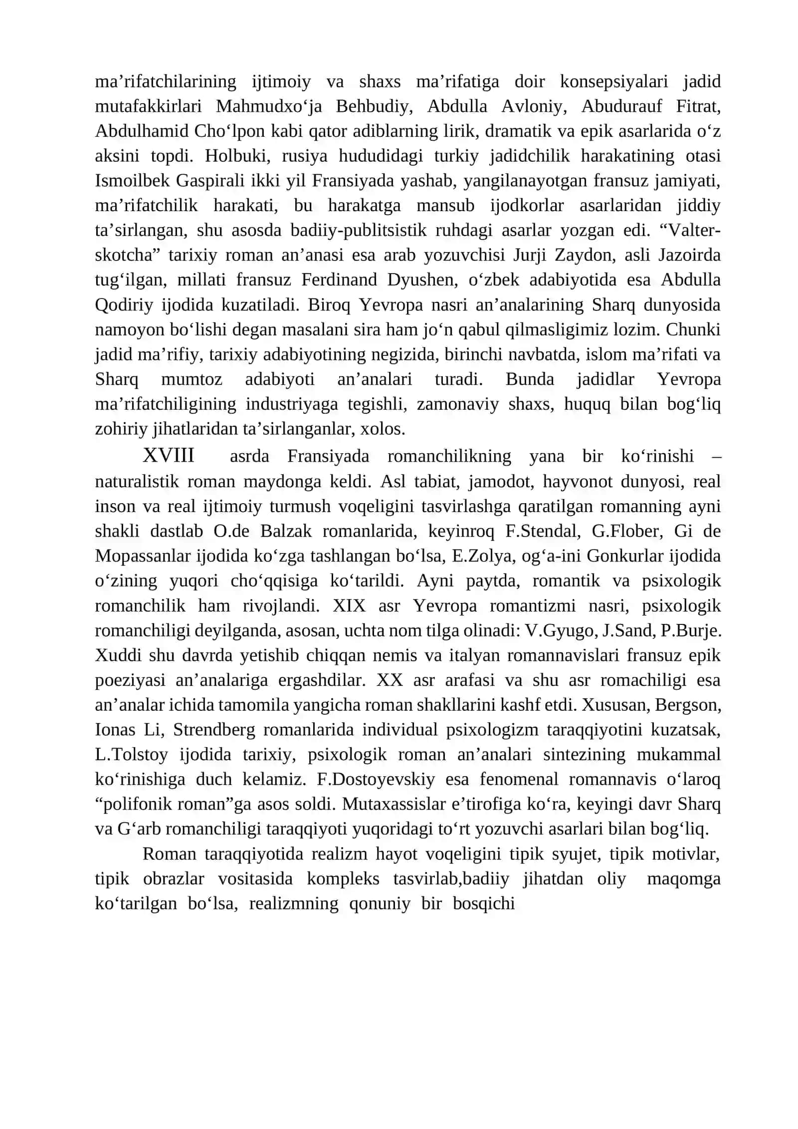XIX-XX ASRLAR YEVROPA ROMANCHILIGI VA SHARQ ZAMONAVIY NASRI 4