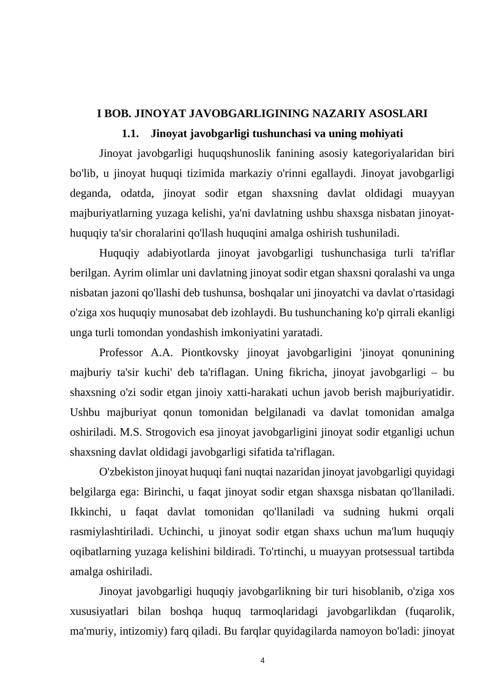 O'ZBEKISTON RESPUBLIKASIDA JINOYAT JAVOBGARLIGINING ASOSLARI VA UNI CHEKLASH MUAMMOLARI 4