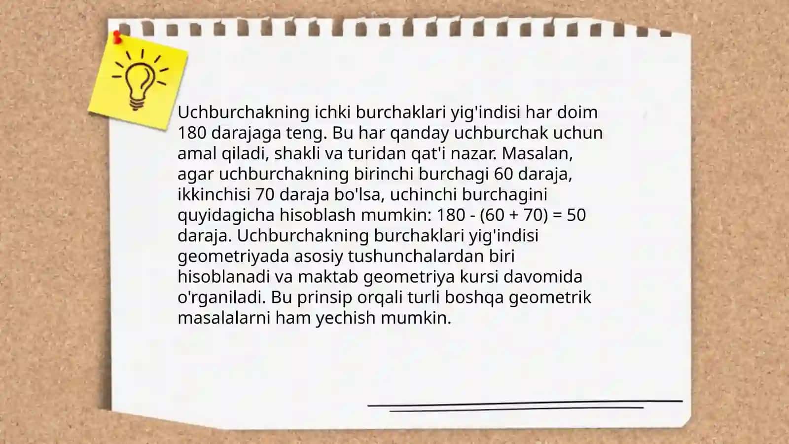 Uchburchakning yasash usullari 4