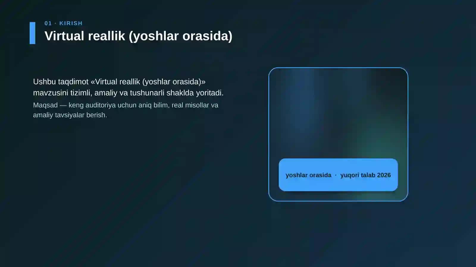 Virtual reallik (yoshlar orasida) 4