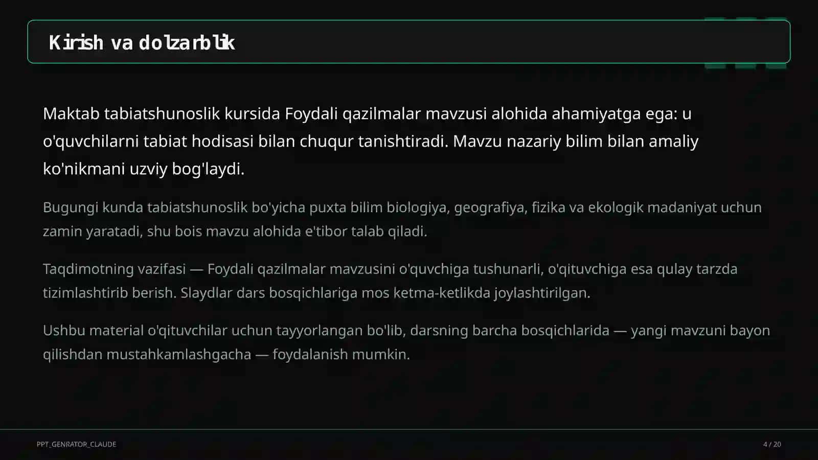 Foydali qazilmalar (3-sinf) 4