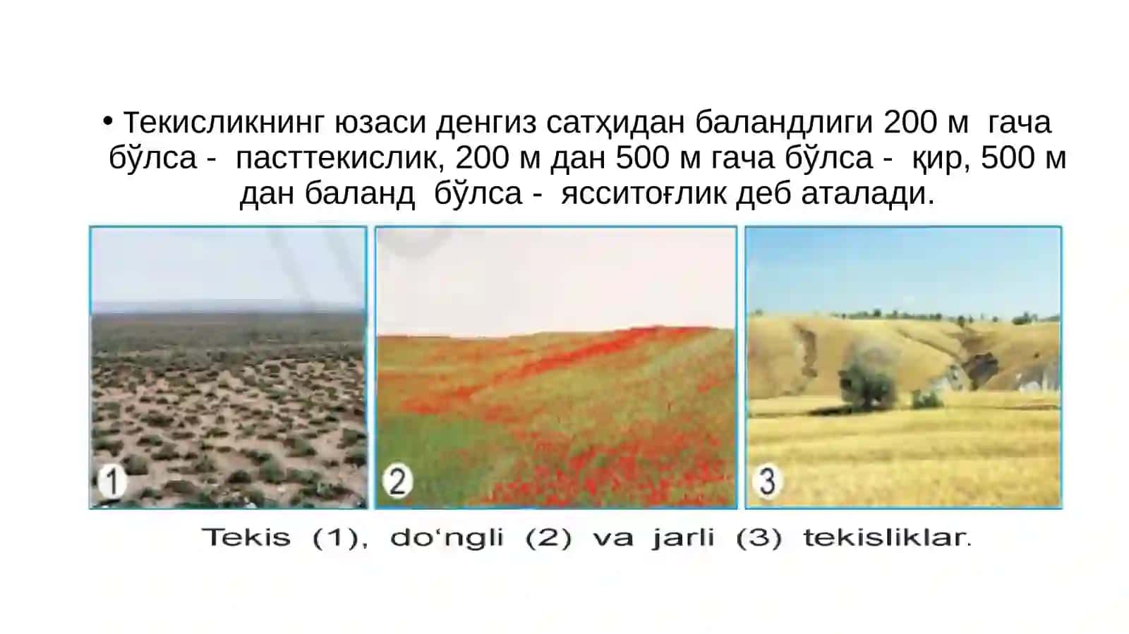 Ер юзасининг релефи 4