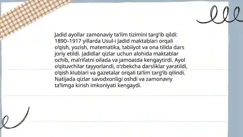 Jadid ayollar harakati tarixi 4