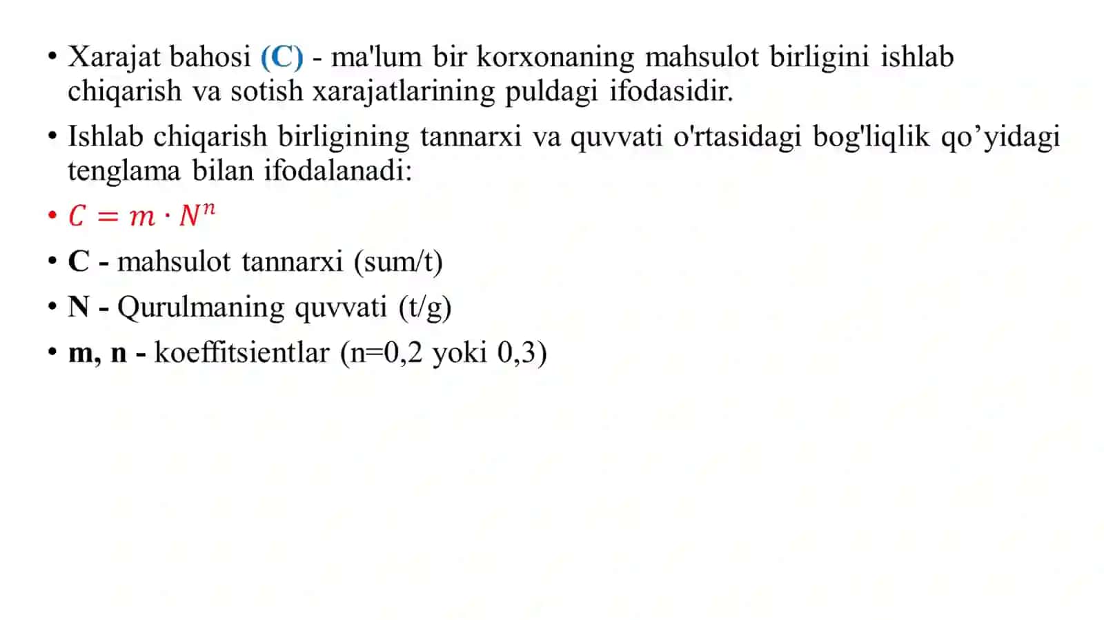 Kimyoviy–texnologik jarayonlarda texnik va iqtisodiy ko’rsatgichlar 4