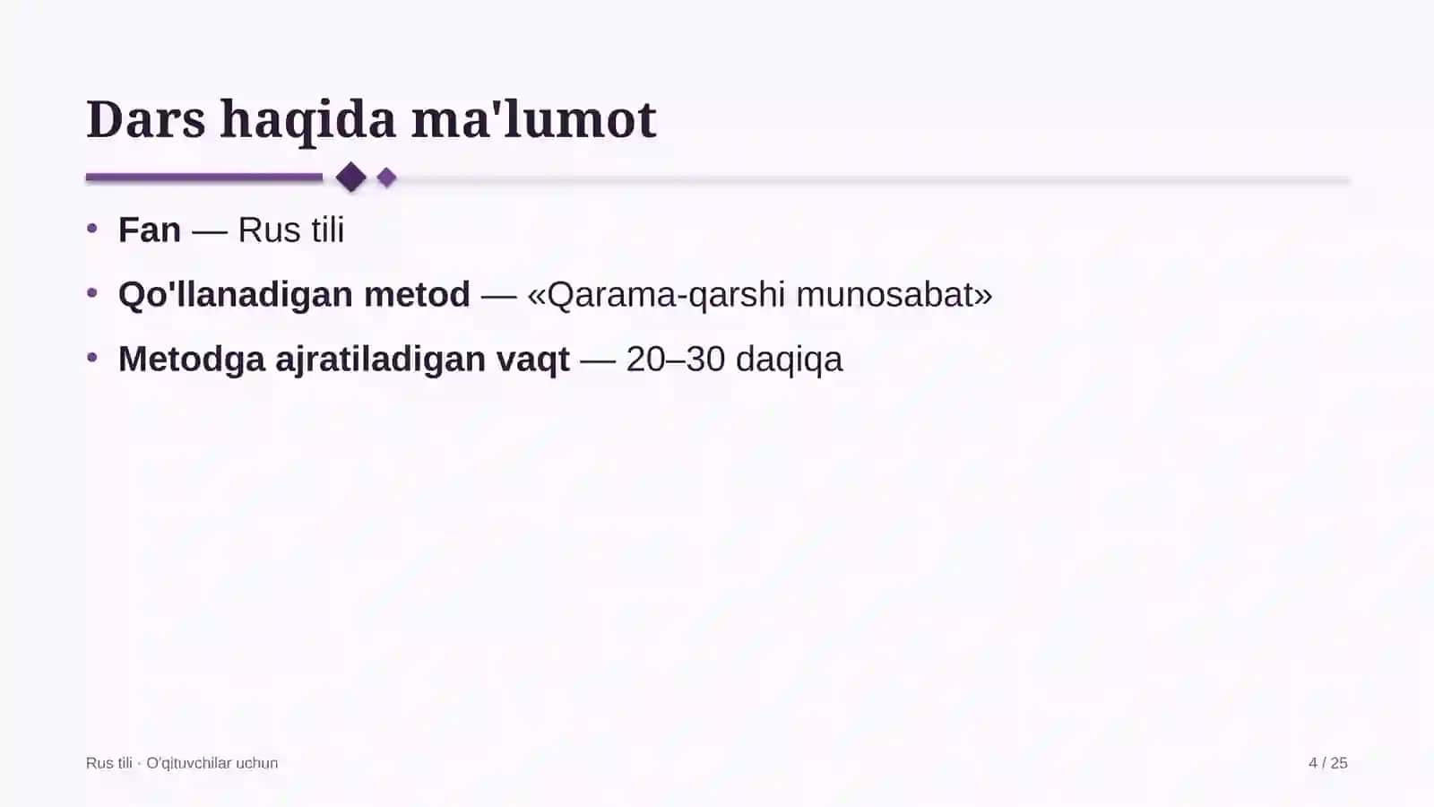rus tili darslarida qarama qarshi munosabat metodidan foydalanish 7704 4
