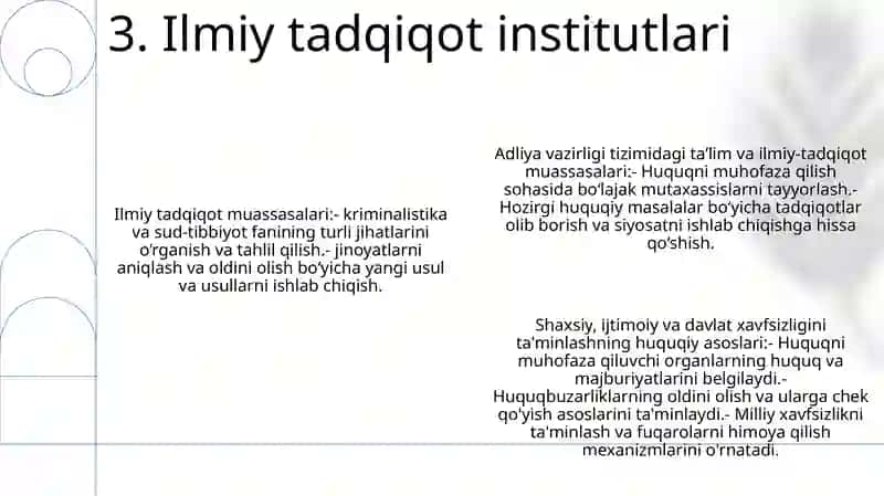 Adliya Vazirligi Tizimidagi TaʼLim Va Ilmiy Tadqiqot Muassasalari 4