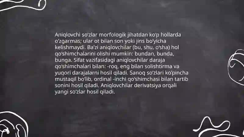 Aniqlovchi so‘zlar 4
